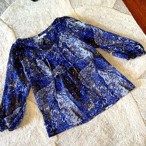 Joaquim Mir purple, brown, black and white top size small